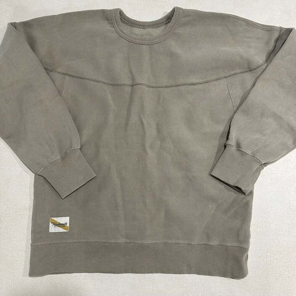 Tracksmith Trackhouse Beige Crewneck Sweatshirt, Women's Small, Running